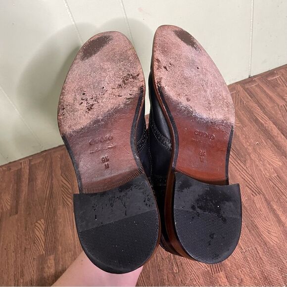 Mercanti Fiorentini Mens Size 9.5M Wingtips‎ Cuoio Black Retail $325 Italy - Picture 7 of 11